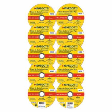 Imagem de Disco de Corte Inox / Aço 115mm Com 10 Unidades MDC (63030119) - Meneg