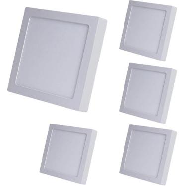 Imagem de 5 Painel Plafon Led 18w Sobrepor Quadrado 22Cm 4000K - Avant