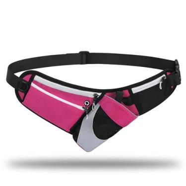 Imagem de Mochila cintura com garrafa de água refletiva ajustável transversal no ombro para itens essenciais