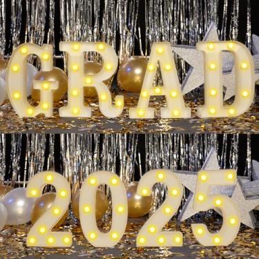 Imagem de Denylo pro Festa De Formatura 2025 - 8 Letreiros Led Com Letras Para Decoração Interiores E Exteriores, Jardim Infância, Pré-Escola, Ensino Médio, Faculdade, Mesa Parede, Suprimentos