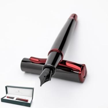 Imagem de Monteverde Impressa, caneta-tinteiro, metal com acabamento vermelho, ponta fina (MV29872-F NIB)