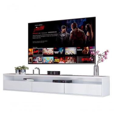 Imagem de Rack Suspenso Para Tv Life 1.36 Branco Acetinado - Móveisaqui