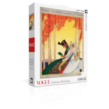 Imagem de New York Puzzle Company - Leitura de outono da revista Vogue – Quebra-cabeça de 1000 peças para noites de jogos em família por George Wolfe Plank