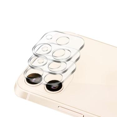 Imagem de Pacote com 3 protetores de lente de câmera de vidro temperado para iPhone 12 de 6,1 polegadas, Ultra HD, dureza 9H, antiarranhões, compatível com capas, fácil de instalar [Sem afetar fotos noturnas]
