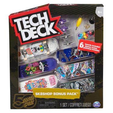 Imagem de Tech Deck Skate de Dedo Shop Bonus Pack Com 6 Santa Cruz - Sunny