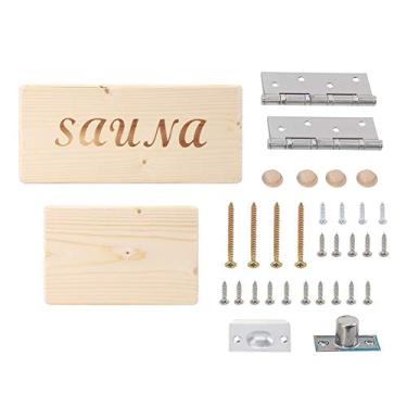 Imagem de Maçaneta da Porta da Sala de Sauna, Madeira Resistente Ao Desgaste, Grande Tamanho Pequeno, Banheiro, Sala de