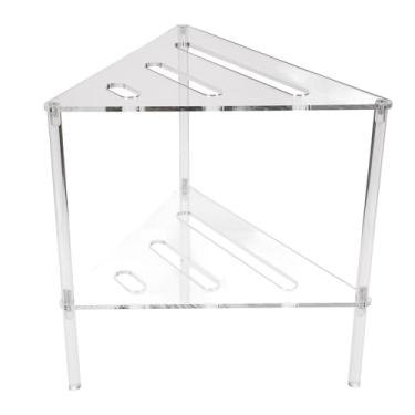 Imagem de GLOGLOW Organizador de Chuveiro de 2 Camadas, Caddy de Chuveiro de Canto Acrílico Sem Instalação de Broca, para Banheiro, Banheira, Cozinha, Sala de Estar, Quarto, Armazenamento