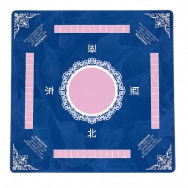 Imagem de Holiwevi Mahjong Mat for Table Non Slip 32.3"x32.3" Mahjong Mat Noise Reduction Game Mat for Playing Mahjong Tiles Poker Card Board Games Dominoes (Blue)