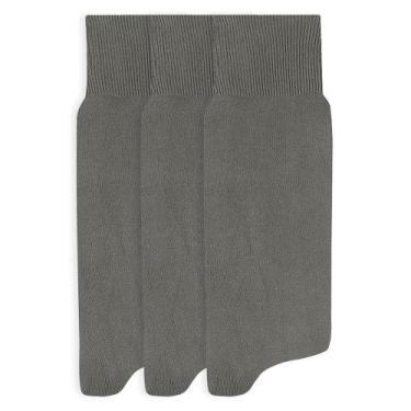 Imagem de Kit 3 Meias Mash Social Cano Longo Poliamida Lisa Masculina 231.03, Ci