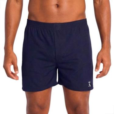 Imagem de Cueca Samba Canção Viscolycra Pijama Short de Dormir - ALPHAPOLO, Azul