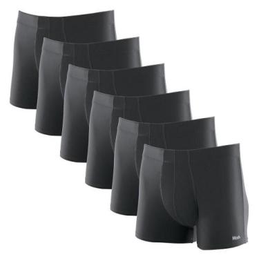Imagem de Kit 6 Cuecas Boxer Mash Microfibra 170.30, M, Cinza chumbo