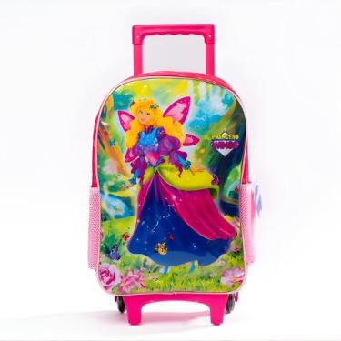 Imagem de Mochila de Rodinhas Infantil Princess Wings - Rosa - FIRST