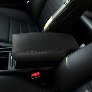 Imagem de O SHI CAR Capa de console central para Honda Civic 8ª geração Sedan 2006 2007 2008 2009 2010 2011, capas de apoio de braço de couro de microfibra, capa de apoio de braço personalizada cobertura de
