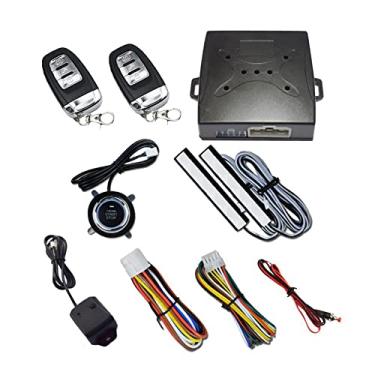 Imagem de de Alarme para Carro 12V com Entrada Sem Chave Passiva PKE Iniciador Parada Um Botão Controle via APP BT Kit Trava Centr
