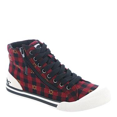 Imagem de Rocket Dog Tênis feminino de cano alto Jazzin, Vermelho, 6.5