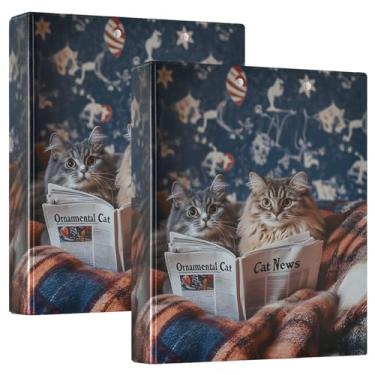 Imagem de Cute Cats — Pacote com 2 pastas estéticas de 2 polegadas 27 x 31,5 cm