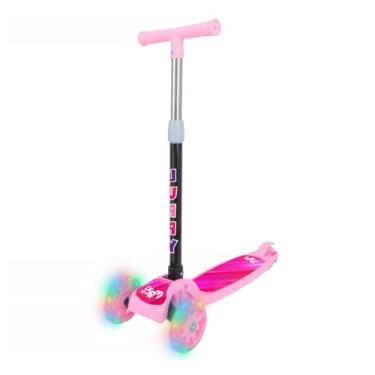 Imagem de Patinete Infantil Dobrável 3 Rodas Led Luppy Maxi Toys (Rosa)