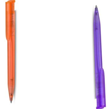 Imagem de Caneta Esferográfica Retrátil Executiva, Metal, Preta Fosca, 0.7mm, Corpo Cilíndrico, Grip Metálico, Acabamento Fosco, para Escrita Geral, 14cm (Laranja e Preto)