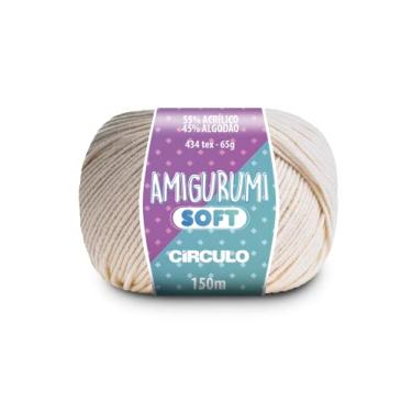 Imagem de Fio Amigurumi Soft Círculo 150m Acrílico Algodão Macio Crochê Tricô Artesanato Versátil (1706 - FLOCOS)