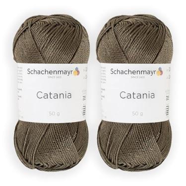 Imagem de 2 novelos/pacote Schachenmayr (SMC) Catania Originals Yarn, cada bola 50 g (125 m), 100% algodão mercerizado para fio de tricô e crochê, peso esportivo, 414 - camuflagem