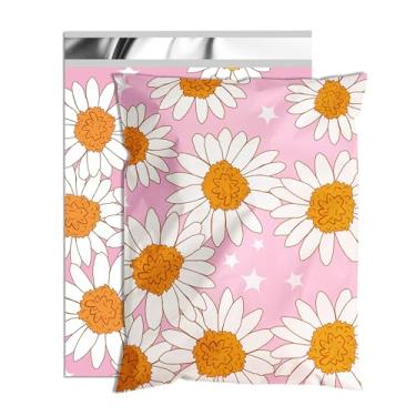 Imagem de Jowlroel Girassol Poly Mailer 10 x 13 polegadas, 100 peças, sacos de transporte à prova d'água para roupas, sacos mailier resistentes a rasgos, sacos de correspondência fortes com selagem automática