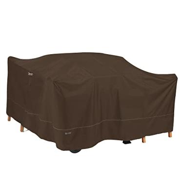 Imagem de Classic Accessories 56-320-036601-RT Madrona impermeável 100 x 100 x 91 cm, capa para pátio de uso geral cacau escuro, 254 cm L x 254 cm P x 91 cm A