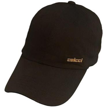 Imagem de Boné Unissex Colcci Básico Placa de Metal LogoDourado, Preto, UN