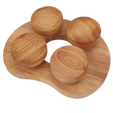 Imagem de AUNMAS Encosto de Cabeça de Madeira da Sauna Com Disco Giratório, Apoio Portátil da Cabeça do Descanso do Pescoço Carvalho para Fontes Sauna Relaxamento Cabeça Dor