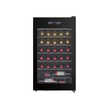 Imagem de Adega Midea 34 Garrafas MDRW150FGGGL3 Porta de Vidro Painel Touch Bivolt Preta