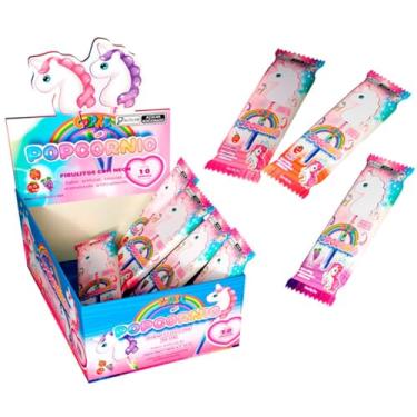 Imagem de Doce Popcórnio, Colore, Pirulito com Neon, Sortido, Display com 30