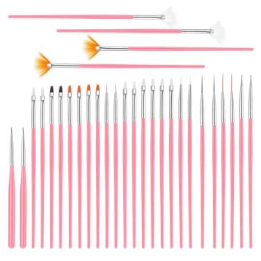 Imagem de Pincel de pintura seguro para alimentos, 30 pincéis de decoração de bolos, kit de pincéis de decoração de biscoitos, pincel de fondant de várias funções, conjunto de ferramentas faça você mesmo