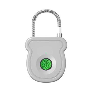 Imagem de Cadeado Inteligente Portátil Com Impressão Digital, Carregamento USB, 