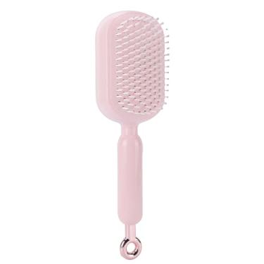Imagem de ZJchao Escova de Cabelo Retrátil, Pente de Massagem Com Almofada de Ar Com um, Autolimpeza Retrátil, Antiestática para Todos Os Tipos de Cabelos Longos e Finos (PINK)