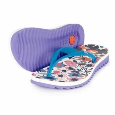 Imagem de Chinelo Kenner Ibiza Morangos Feminino - Azul e Lilás - 40-Feminino