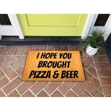 Imagem de Capacho engraçado de boas-vindas, decoração de casa, tapetes para entrada interior antiderrapante borracha traseira 76 x 45 cm tapetes de varanda frontal para aquecimento da casa (espero que você