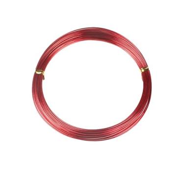 Imagem de Fio de alumínio para artesanato de 1 mm - Carretel colorido firme e flexível, 10 m de comprimento para fabricação de joias, arranjos florais, escultura, miçangas e projetos de artesanato DIY (cor