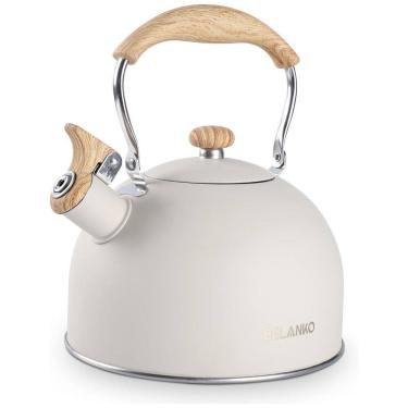 Imagem de Chaleira de Chá 2. em Aço Inoxidável com Apito, BELANKO BE 2.5L MW, Creme