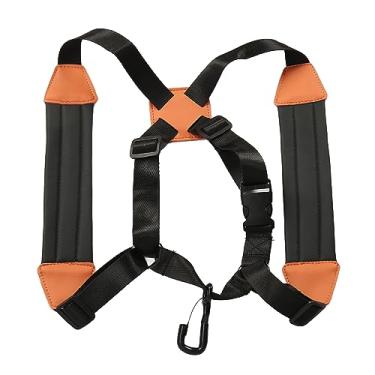 Imagem de Phefop Alça de Arnês de Saxofone, Alça de Sax Ajustável de Ombro Duplo Espessa Com Couro Macio Acolchoado para Saxofone Barítono Tenor Alto Crianças Juniores Iniciantes (G 47x38x27cm /