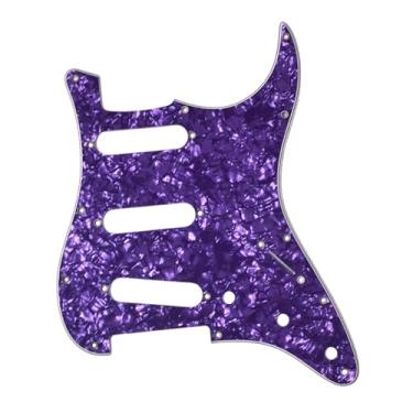 Imagem de Dynwave Escudo para guitarra, prático, e profissional, com furo para captador, elegante e fácil de instalar, Roxo, Frente