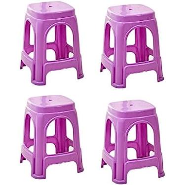 Imagem de Escabelo Para Os Pés Banco De Hospital, Banco De Cama Acompanhante Banco De Plástico Empilhável Banco De Jardim Banco De Jardim Cadeira De Jantar Banco De Adultos Banco De Degrau De Berçário,Roxo,
