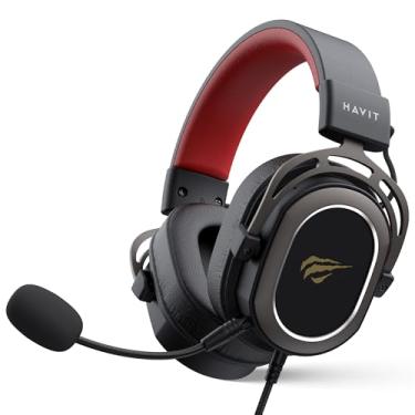 Imagem de Havit Fone de Ouvido Headset H2008d com Microfone, Preto e Vermelho. Falante de 50mm, Conector 3, 5 mm, Compatível com PS4 / XBOX, Headband Regulável, 20 Hz – 20 kHz
