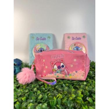 Imagem de Estojo Escolar Necessaire Stitch Infantil Com Alça E Pompom - DAFU, RO