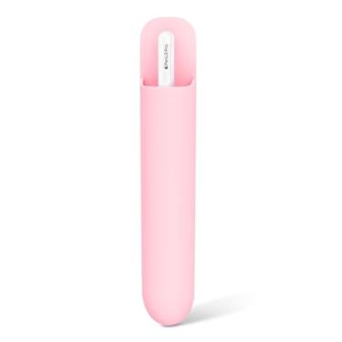 Imagem de MoKo Suporte universal para caneta, capa protetora de silicone reutilizável compatível com o Pencil Pro, 1ª e 2ª geração e USB-C e canetas de tamanho semelhante, anexado à capa para lápis, rosa