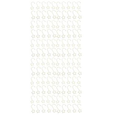 Imagem de Ganchos de árvore de natal em forma de estrela, cabides de ornamento de aço inoxidável duráveis ​​para decorações de férias, 120 peças (Dourada)
