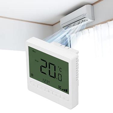 Imagem de Termostato de Coil Ventilador Tela LCD ABS Interference Controle Inteligente Microcomputador Operação Fácil Temperatura