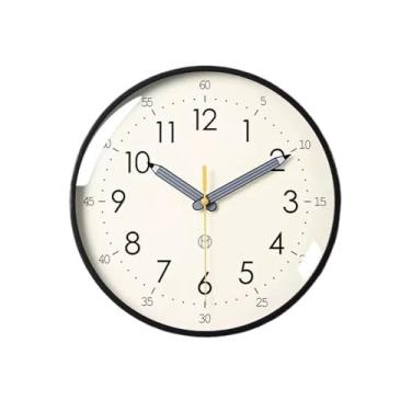 Imagem de KEG801302 Relógio de parede, sala de estar, sala de jantar, quarto, relógio de parede silencioso, relógio doméstico branco, adequado para sala de estar, estudo, quarto, escritório. Relógio de parede