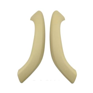 Imagem de Compatível com bmw x1 x2 f48 f49 f39 2016-2020 preto bege acessórios do carro esquerda direita maçaneta da porta interior substituição do painel de cobertura exterior substituição(Beige 2pcs set)