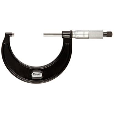 Imagem de starrett 436.1 Série Fora micrómetro, Ratchet Stop, Lock nut, Carbide Rostos, métrica, 1