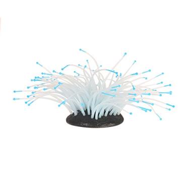 Imagem de Anêmona de Mar Silicone Artificial com Efeito Brilho para Ornamentação e Decoração Aquário Peixes