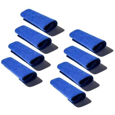 Imagem de 8 peças de máscara para CPAP, almofadas de rosto macias, protetores universais de pele para ajudar a reduzir marcas faciais, azul